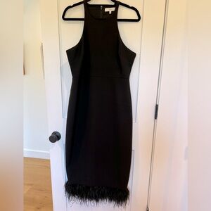 LIKELY Chandler feather trim dress 10
